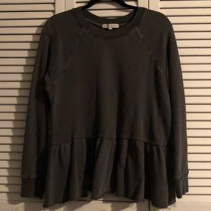 Gray Urban Outfitters Peplum Sweater
